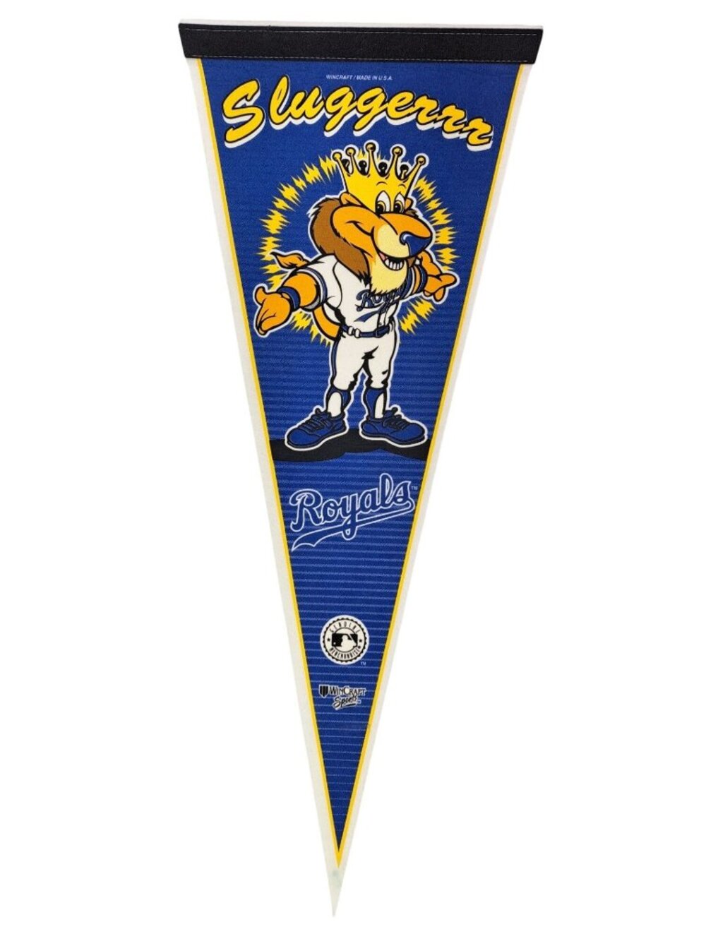 Vintage Kansas City Royals Sluggerrr Mascot Pennant WinCraft USA Baseball MLB